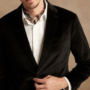 Bachrach Velvet Blazer, Black, size 38R, like new